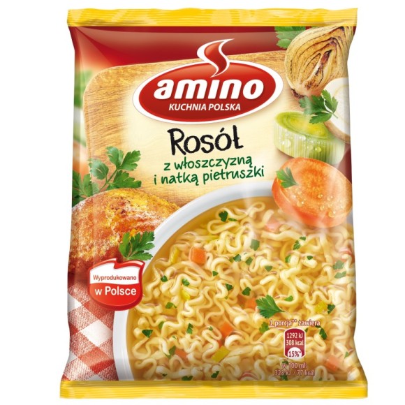 Amino ROSÓŁ Z WŁOSZCZYZNĄ I PIETRUSZKĄ ZUPKA CHIŃSKA BŁYSKAWICZNA 59g